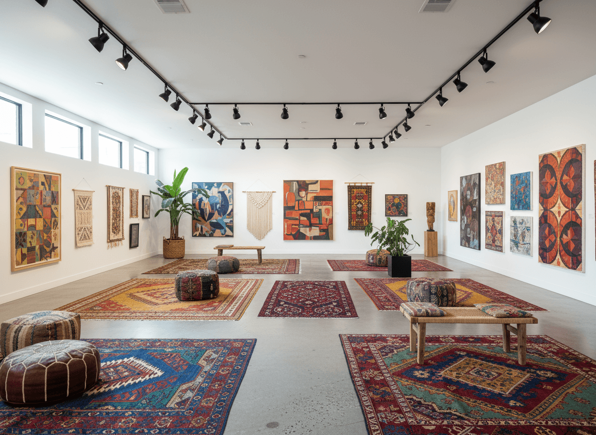 Bohemian Gallery interior design - professional bohemian gallery with sophisticated decor and premium finishes