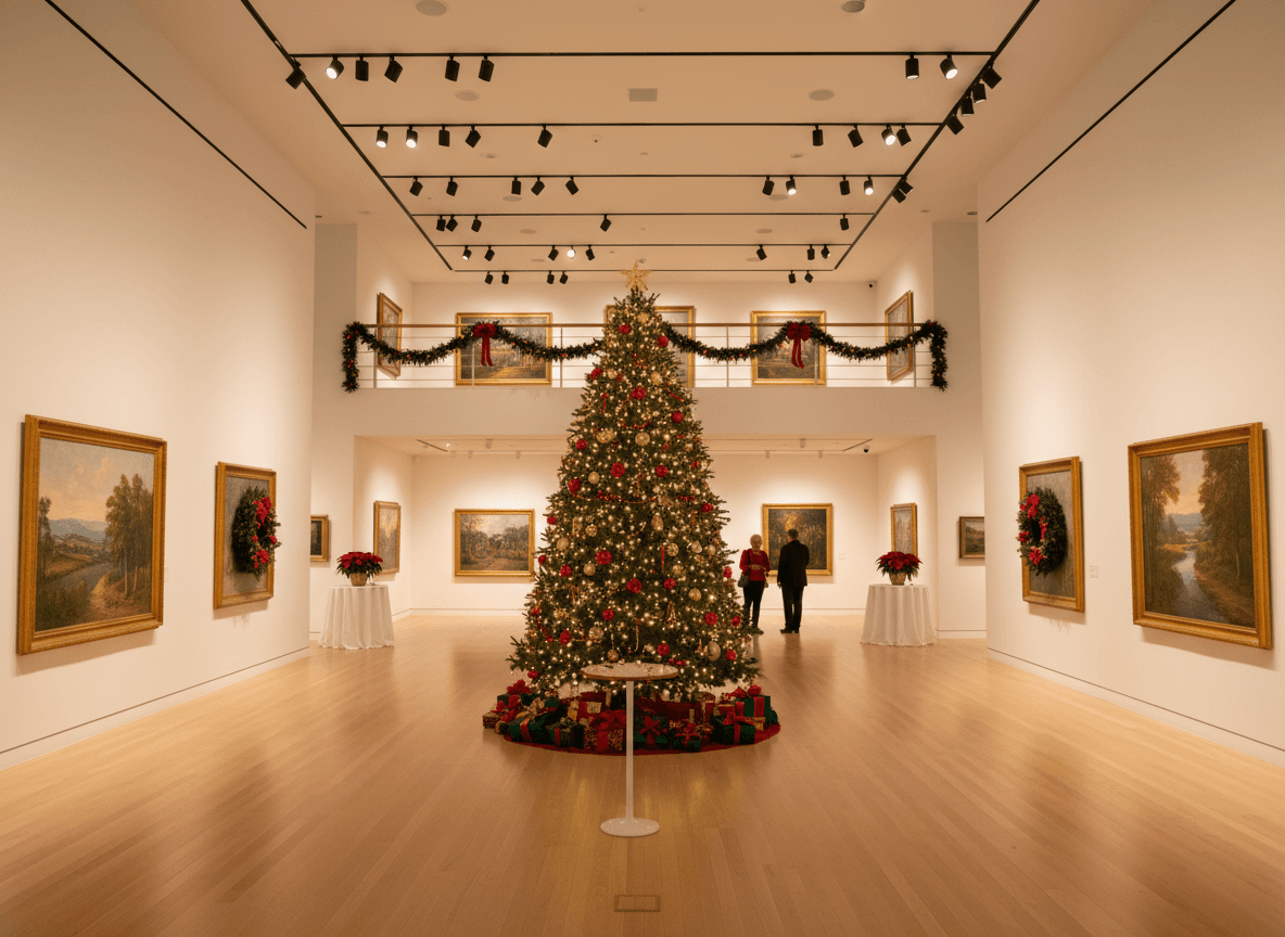 Christmas Gallery interior design - professional christmas gallery with sophisticated decor and premium finishes