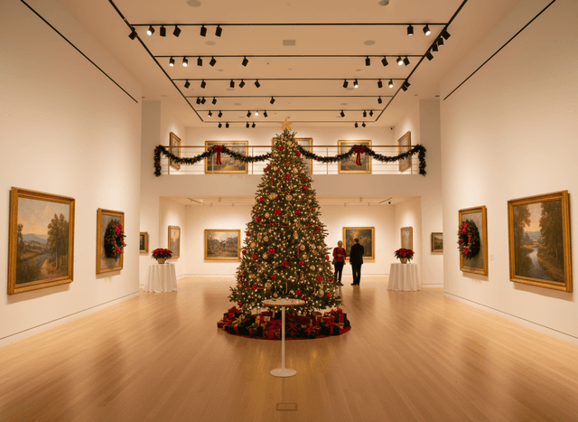 Christmas Gallery interior design - professional christmas gallery with sophisticated decor and premium finishes