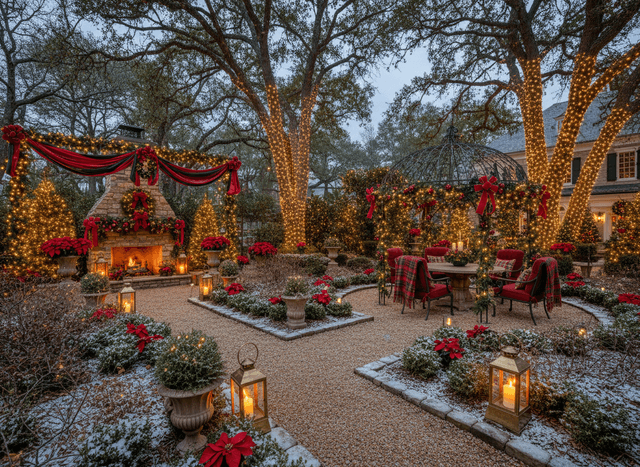Christmas Outdoor Garden interior design - professional christmas outdoor garden with sophisticated decor and premium finishes