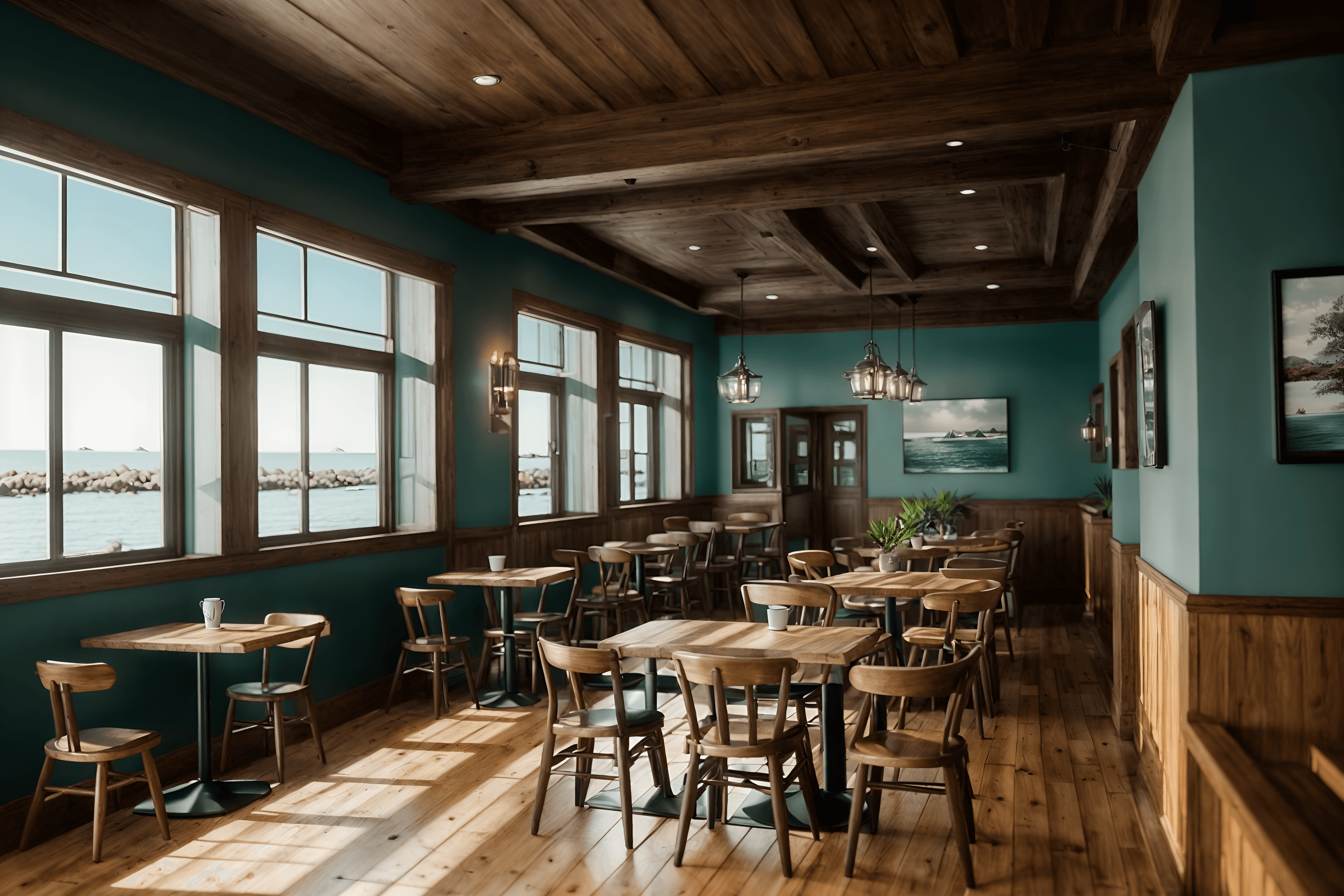 Coastal Style interior design example 4 - After AI interior design