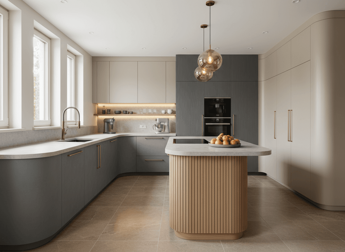 Contemporary Kitchen interior design - professional contemporary kitchen with sophisticated decor and premium finishes