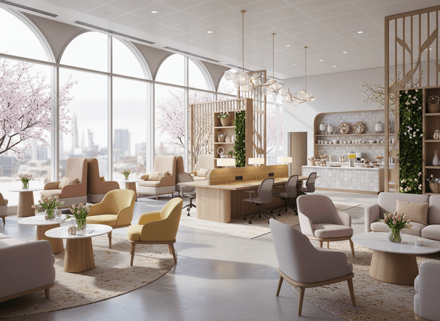Easter Airport Lounge interior design - professional easter airport lounge with sophisticated decor and premium finishes
