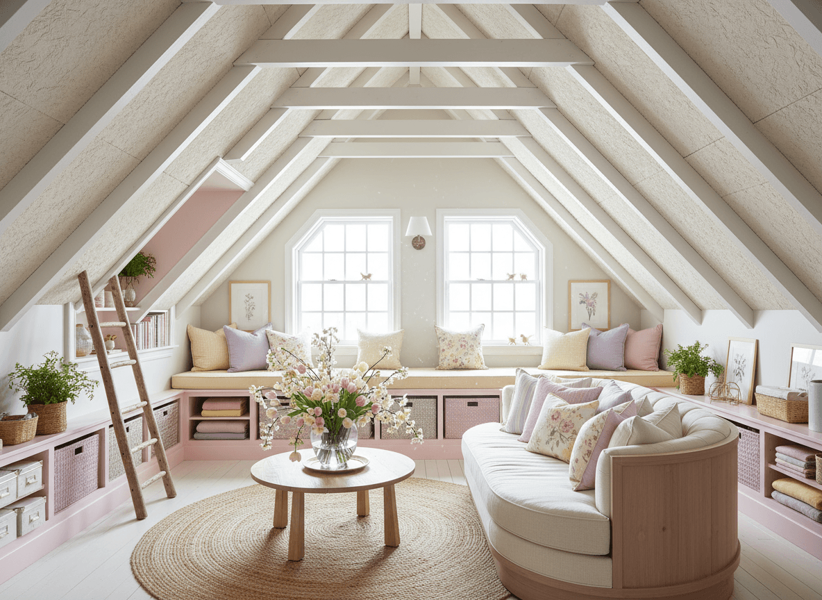 Easter Attic interior design - professional easter attic with sophisticated decor and premium finishes