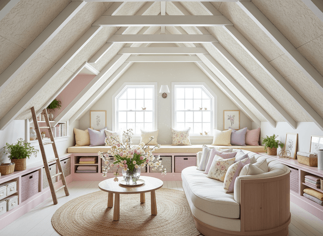 Easter Attic interior design - professional easter attic with sophisticated decor and premium finishes