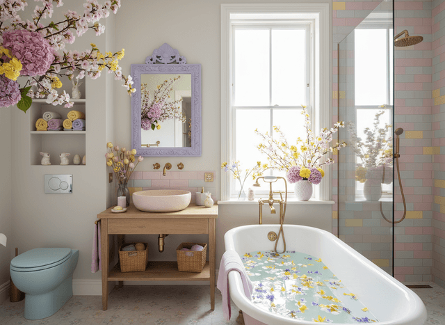 Easter Bathroom interior design - professional easter bathroom with sophisticated decor and premium finishes
