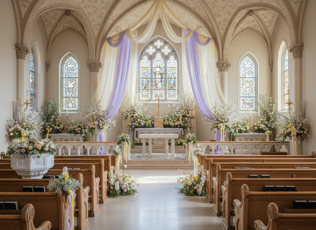 Easter Church interior design - professional easter church with sophisticated decor and premium finishes
