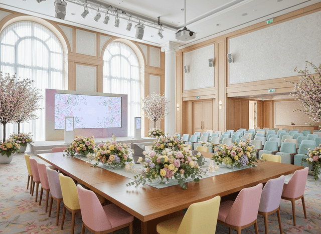 Easter Conference Hall interior design - professional easter conference hall with sophisticated decor and premium finishes