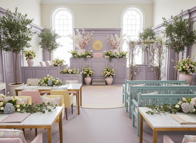 Easter Courtroom interior design - professional easter courtroom with sophisticated decor and premium finishes