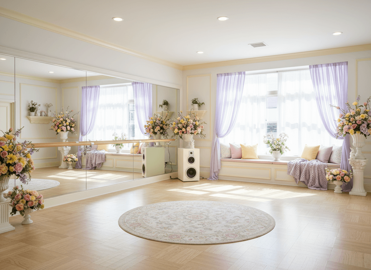 Easter Dance Studio interior design - professional easter dance studio with sophisticated decor and premium finishes
