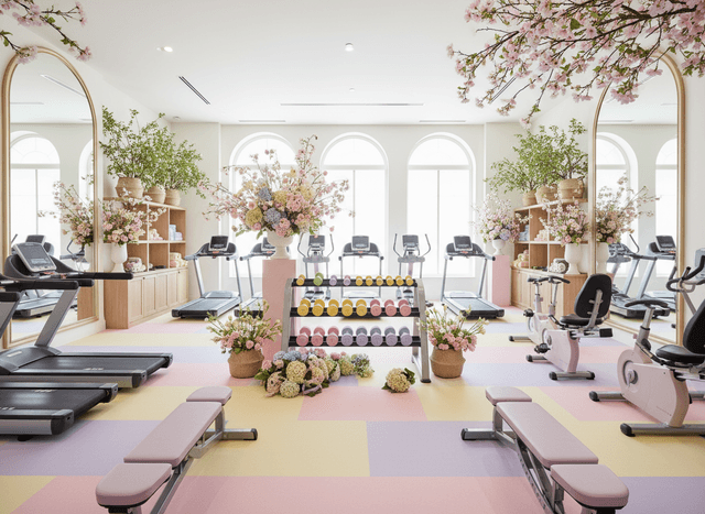 Easter Gym interior design - professional easter gym with sophisticated decor and premium finishes