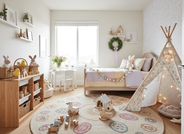 Easter Kids Room interior design - professional easter kids room with sophisticated decor and premium finishes