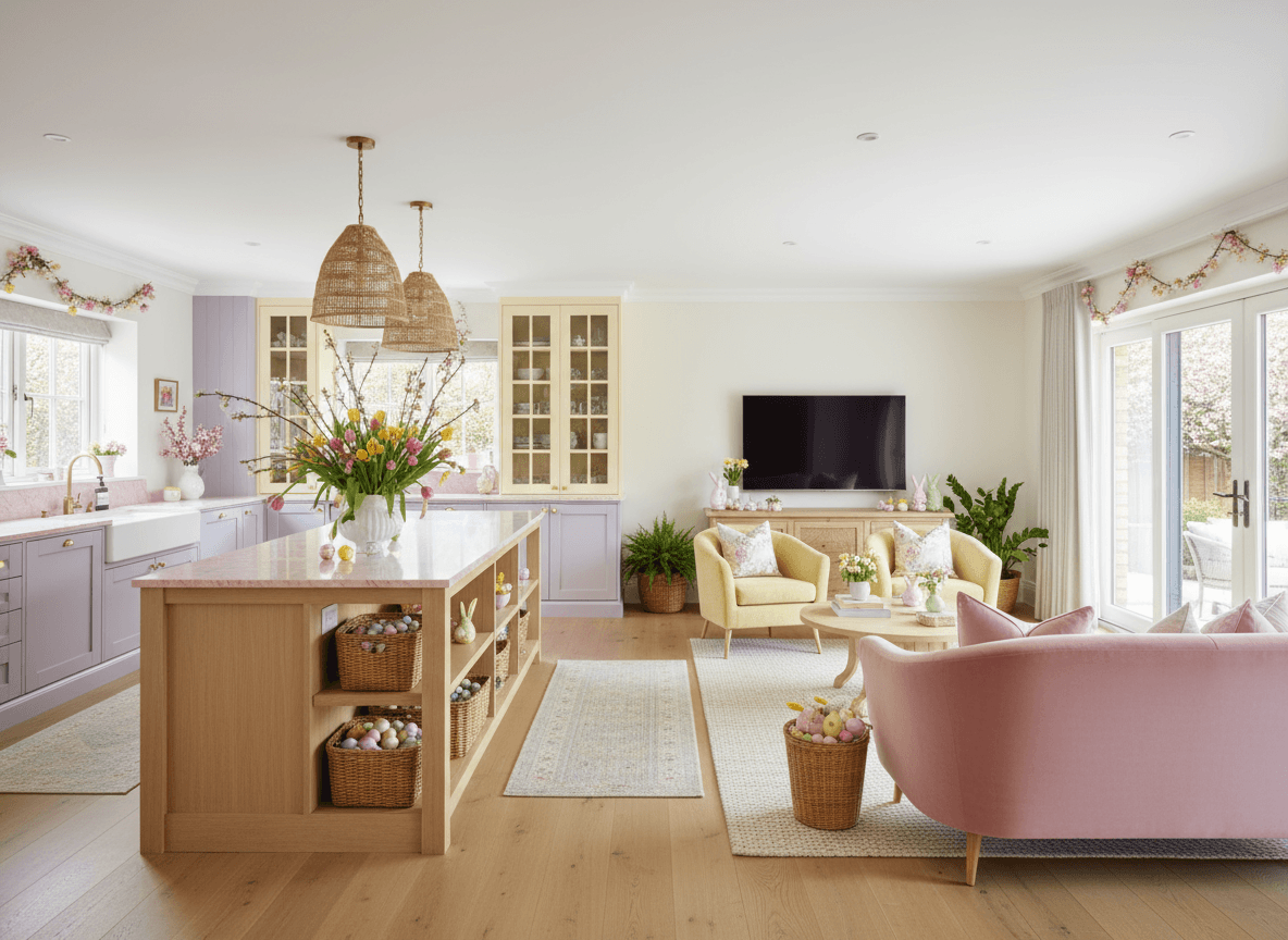 Easter Kitchen Living Combo interior design - professional easter kitchen living combo with sophisticated decor and premium finishes
