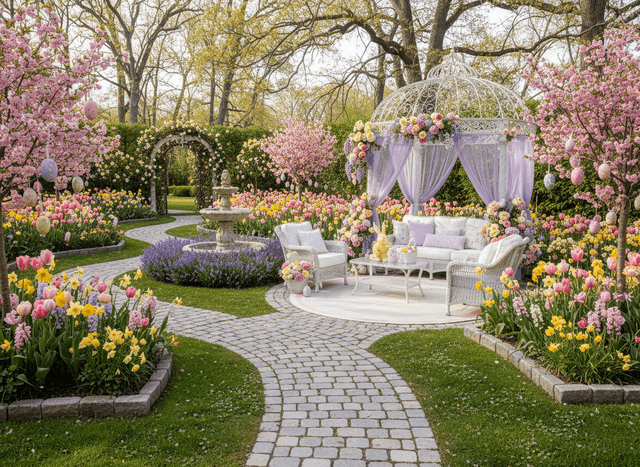 Easter Outdoor Garden interior design - professional easter outdoor garden with sophisticated decor and premium finishes