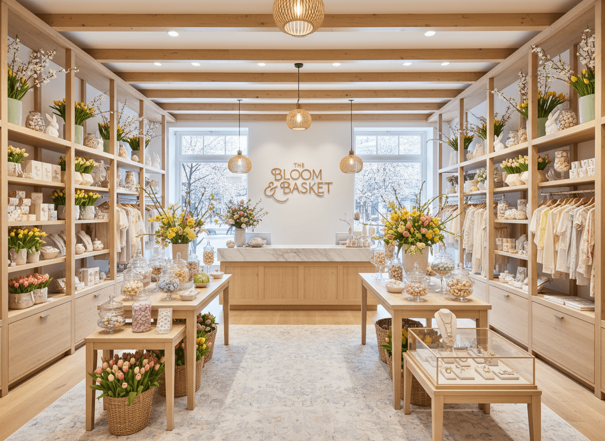 Easter Store interior design - professional easter store with sophisticated decor and premium finishes
