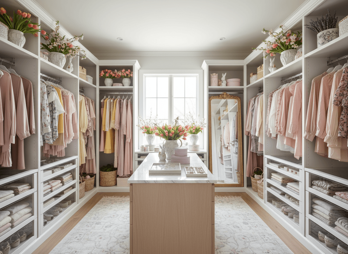 Easter Walk In Closet interior design - professional easter walk in closet with sophisticated decor and premium finishes
