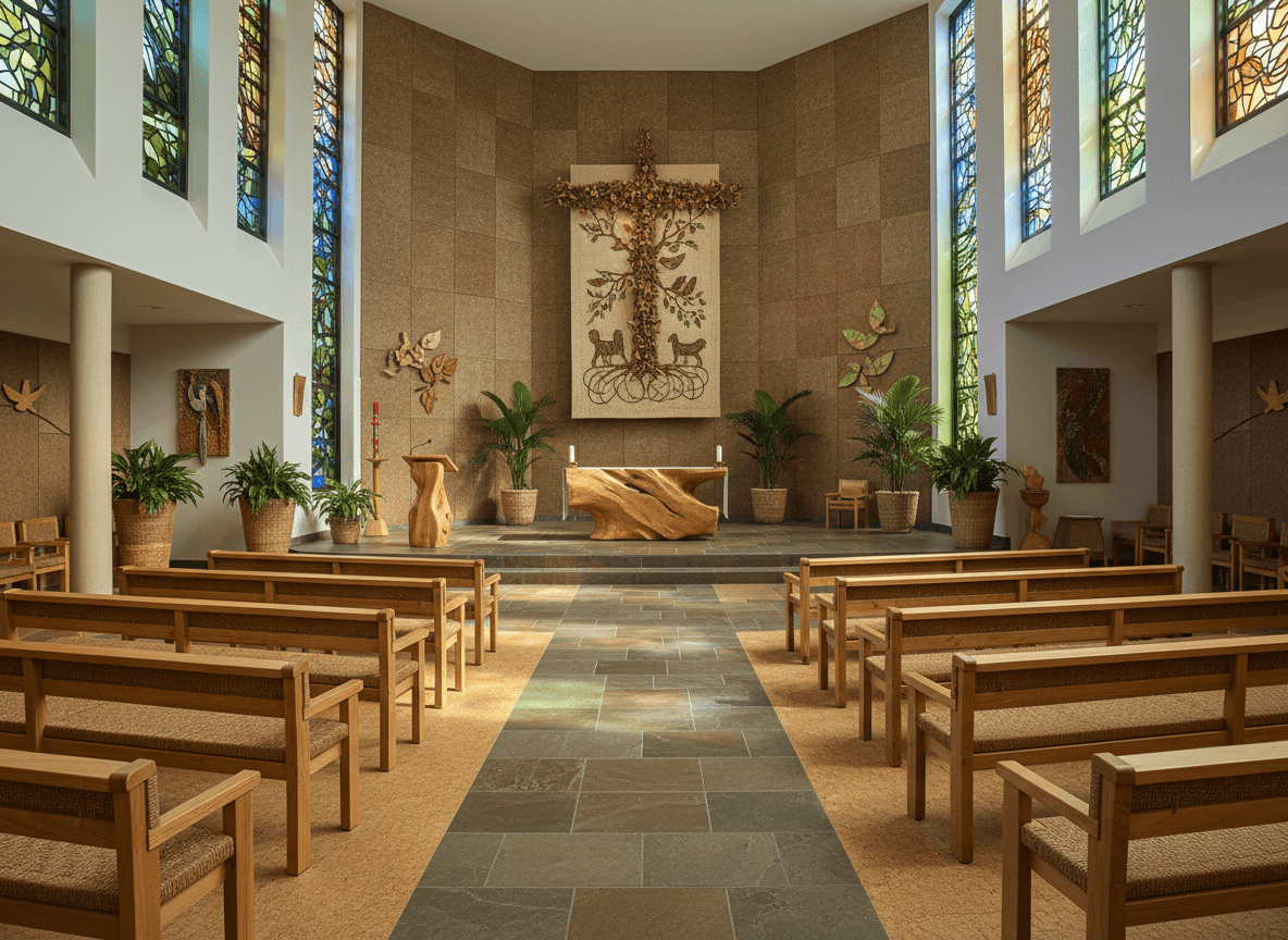 Eco Friendly Church interior design - professional eco friendly church with sophisticated decor and premium finishes
