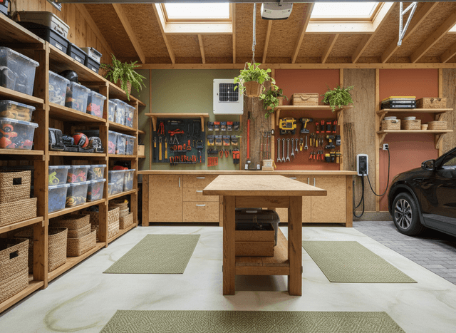 Eco Friendly Garage interior design - professional eco friendly garage with sophisticated decor and premium finishes