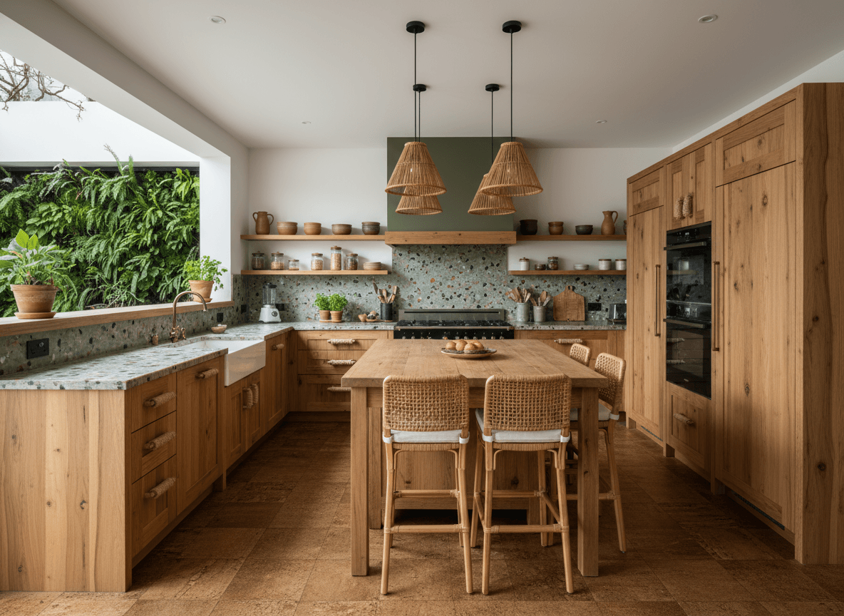 Eco Friendly Kitchen interior design - professional eco friendly kitchen with sophisticated decor and premium finishes