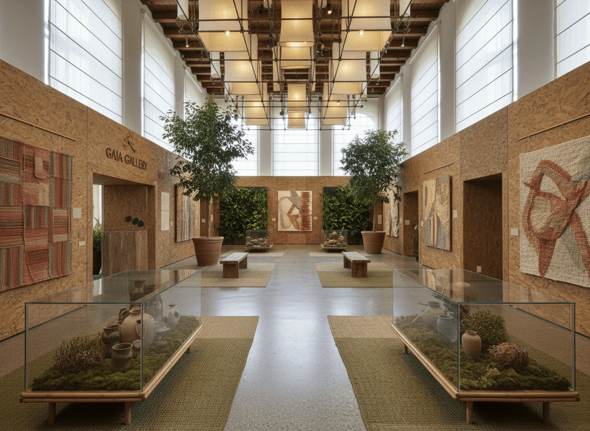 Eco Friendly Museum Hall interior design - professional eco friendly museum hall with sophisticated decor and premium finishes