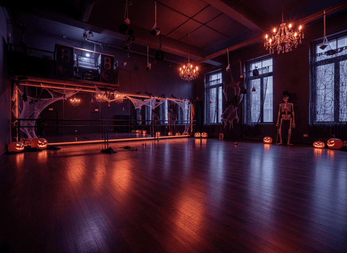 Halloween Dance Studio interior design - professional halloween dance studio with sophisticated decor and premium finishes