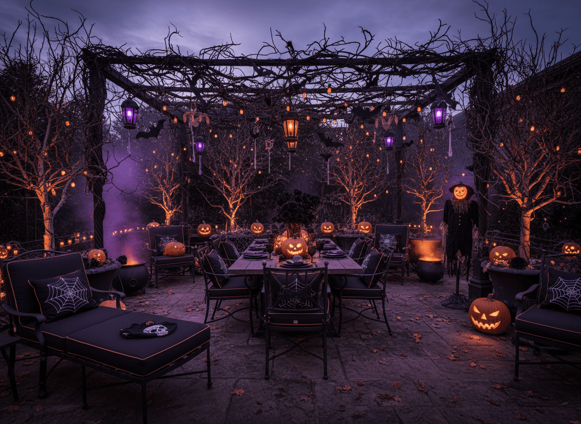 Halloween Outdoor Patio interior design - professional halloween outdoor patio with sophisticated decor and premium finishes