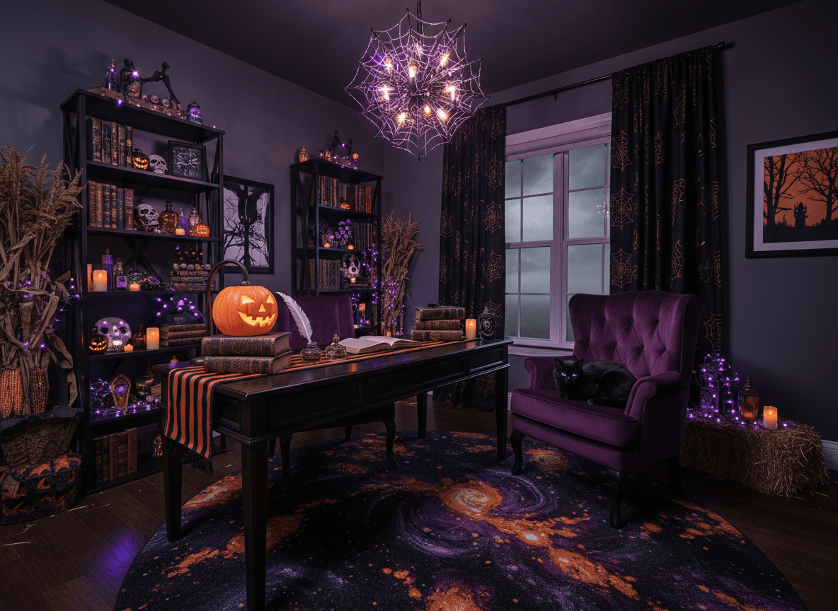 Halloween Study Room interior design - professional halloween study room with sophisticated decor and premium finishes
