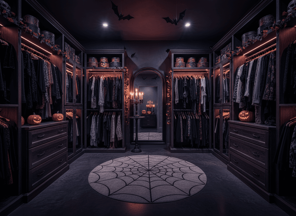 Halloween Walk In Closet interior design - professional halloween walk in closet with sophisticated decor and premium finishes