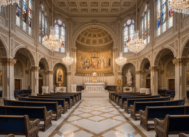Luxury Church interior design - professional luxury church with sophisticated decor and premium finishes