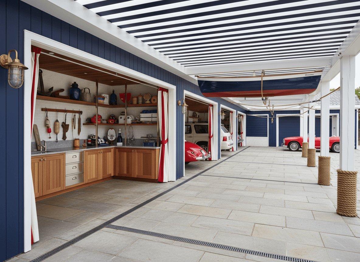 Nautical Outdoor Garage interior design - professional nautical outdoor garage with sophisticated decor and premium finishes