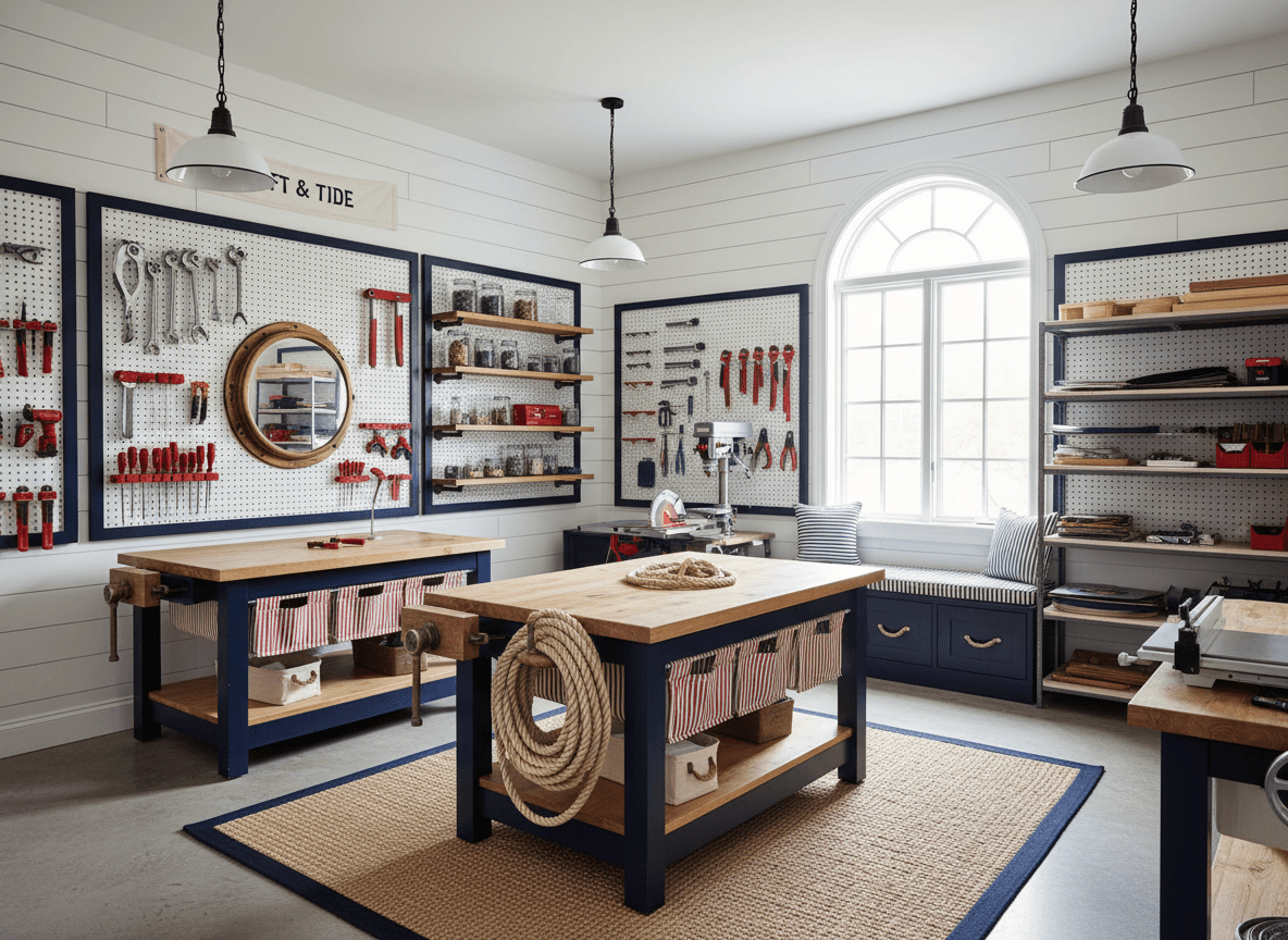 Nautical Workshop interior design - professional nautical workshop with sophisticated decor and premium finishes
