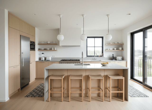 Scandinavian Kitchen interior design - professional scandinavian kitchen with sophisticated decor and premium finishes