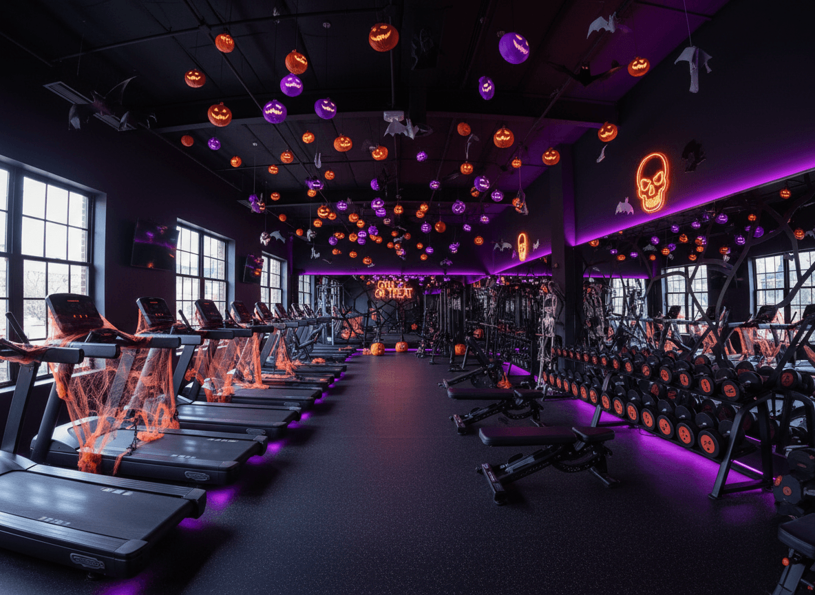 Halloween Gym Interior Design Ideas Halloween Gym interior design - professional halloween gym with sophisticated decor and premium finishes